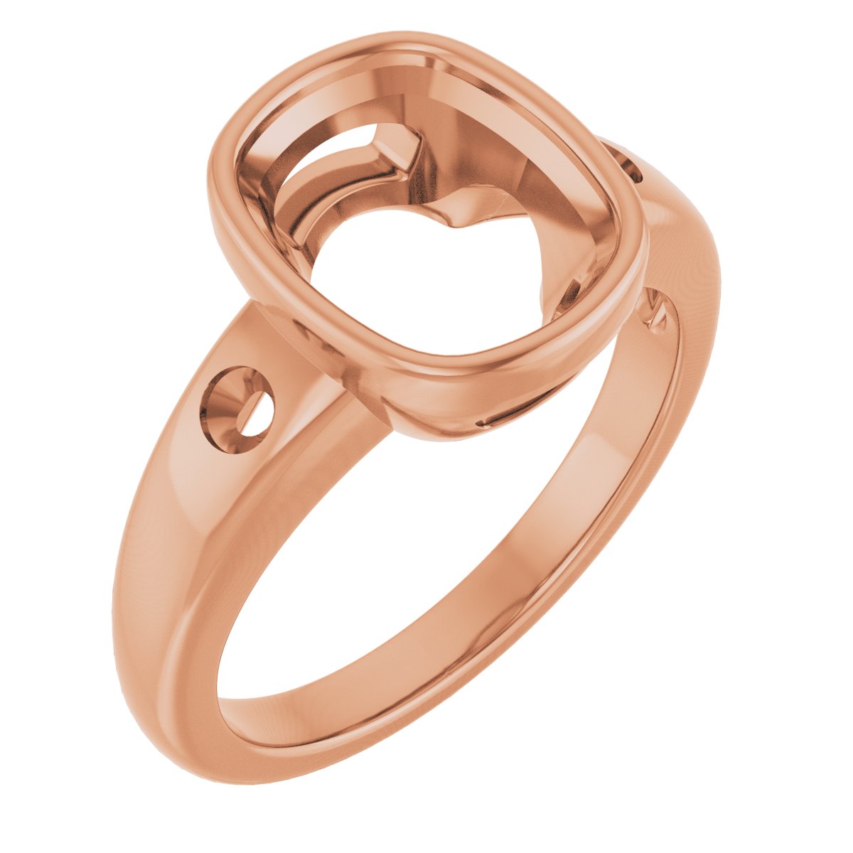 Bezel-Set Accented Engagement Ring