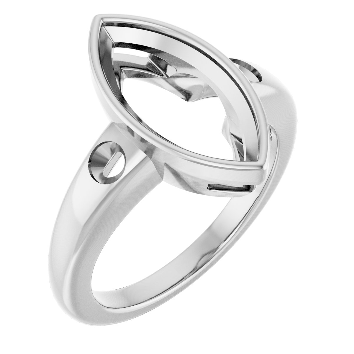 Bezel-Set Accented Engagement Ring