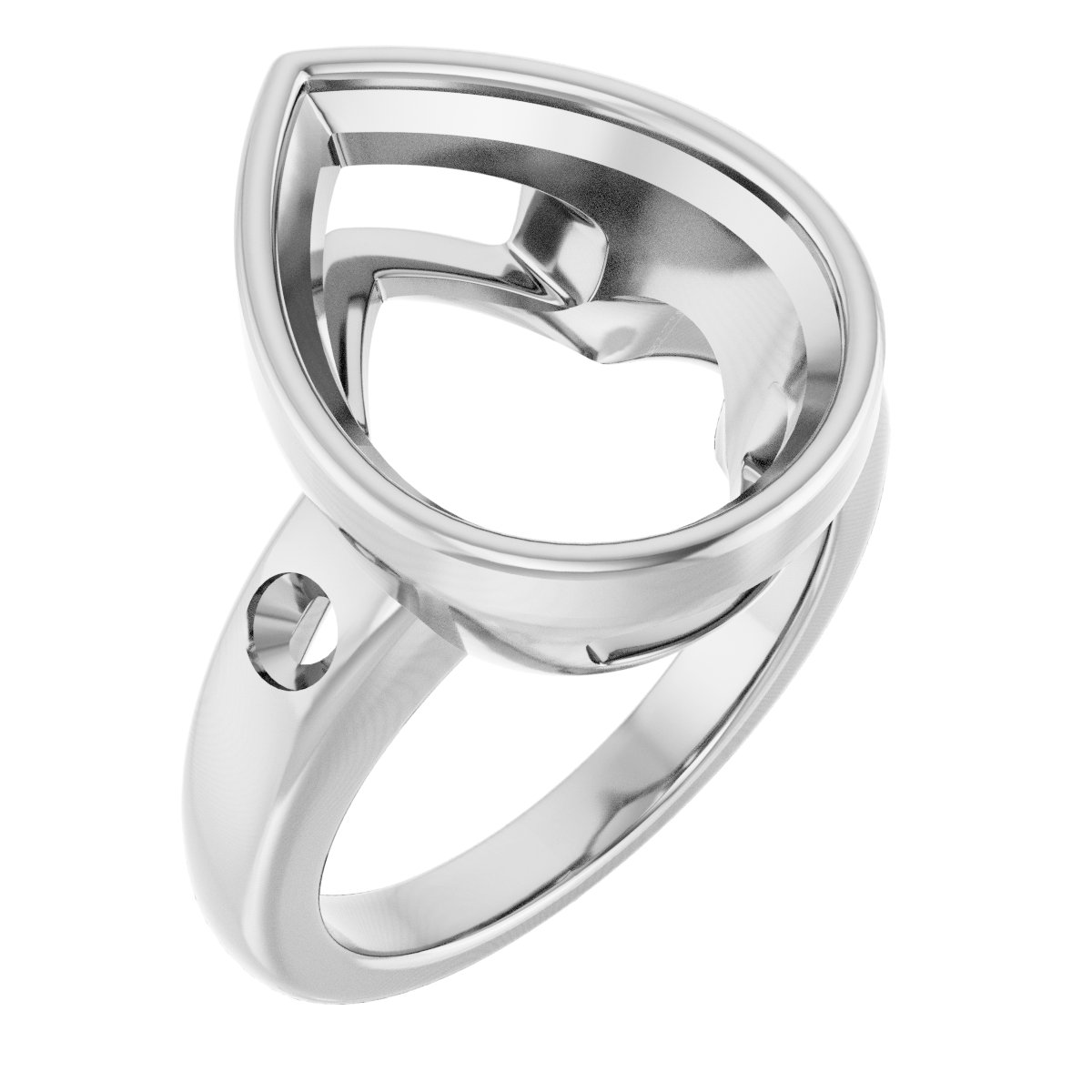 Bezel-Set Accented Engagement Ring