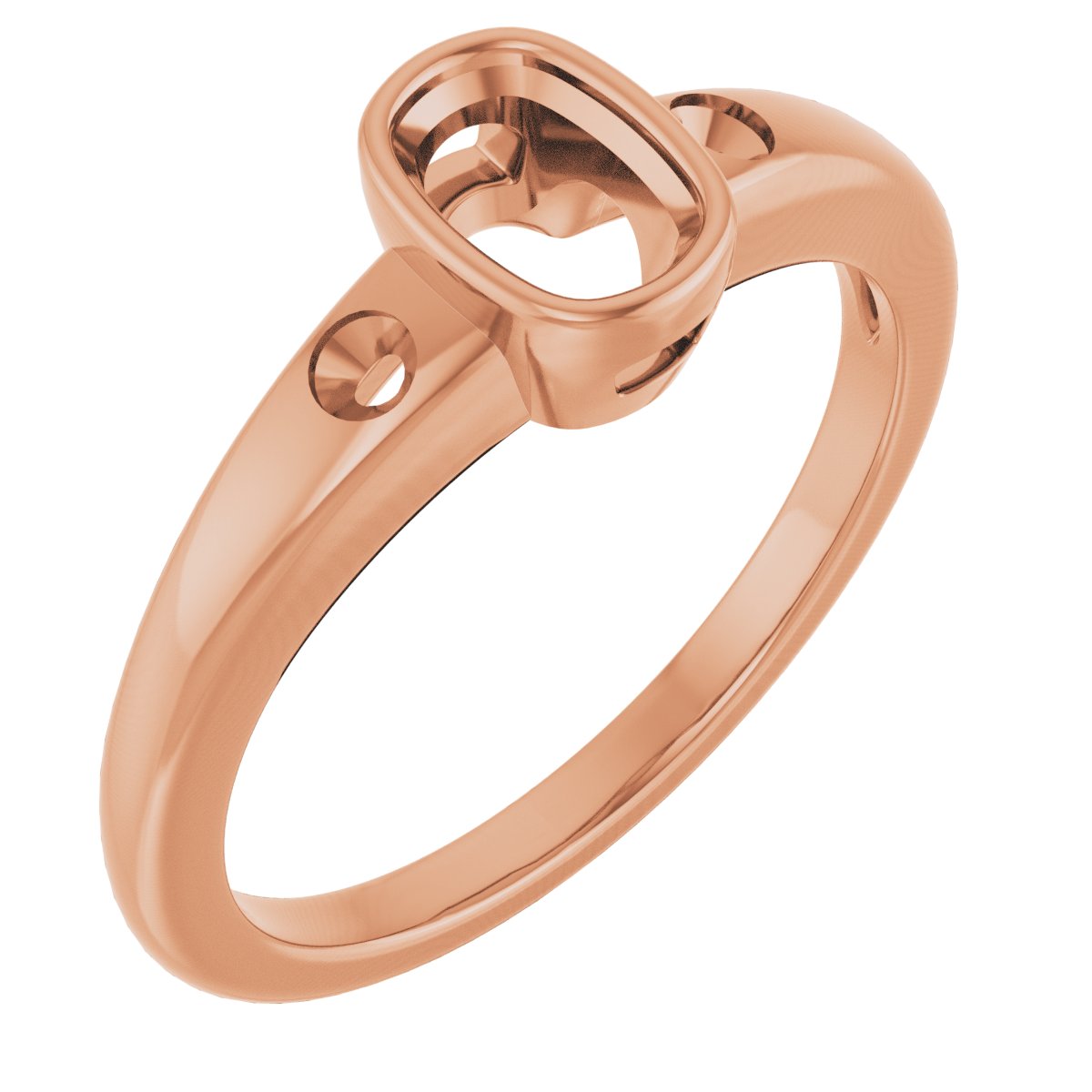 Bezel-Set Accented Engagement Ring