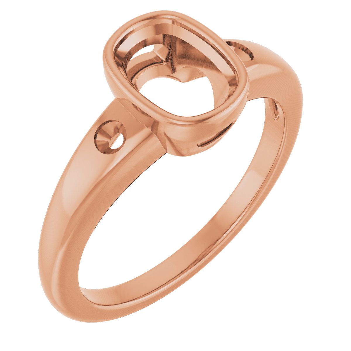 Bezel-Set Accented Engagement Ring