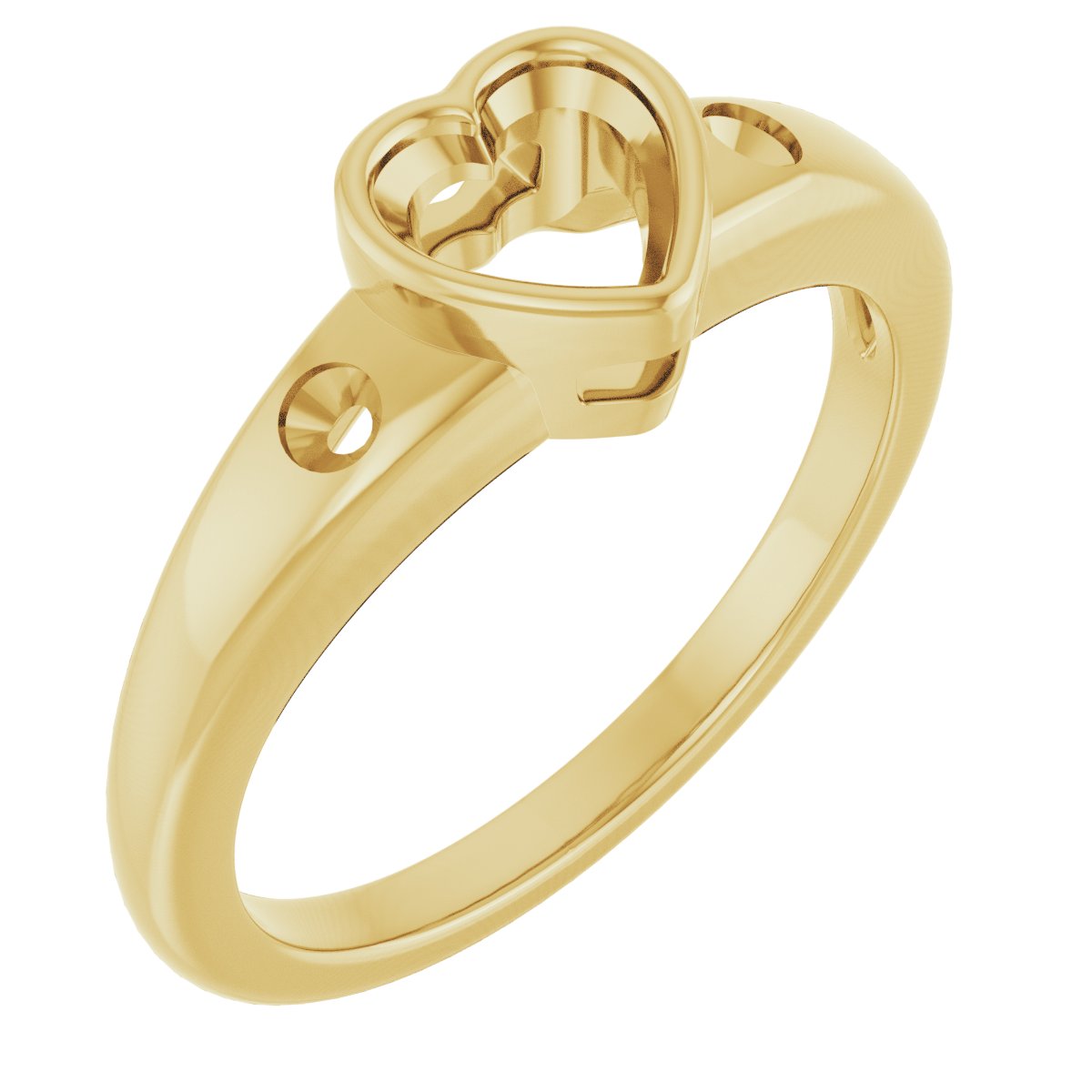 Bezel-Set Accented Engagement Ring