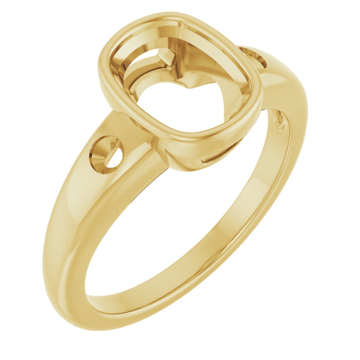 Bezel-Set Accented Engagement Ring