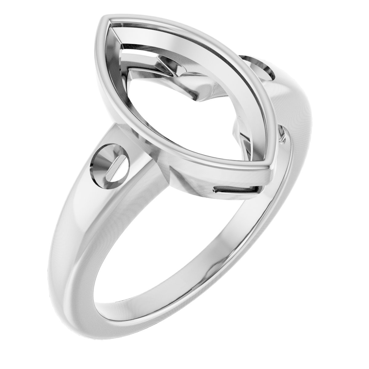 Bezel-Set Accented Engagement Ring
