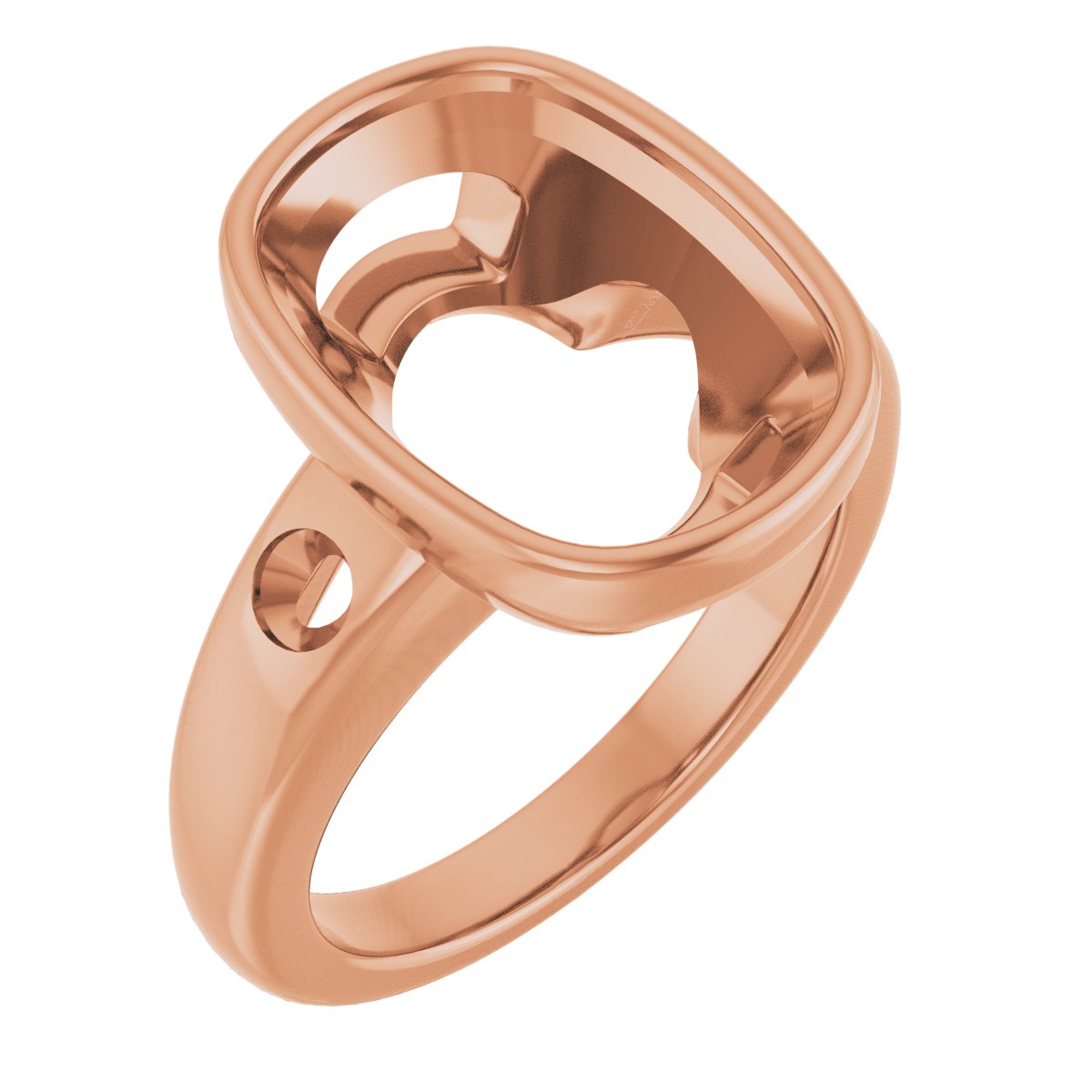 Bezel-Set Accented Engagement Ring