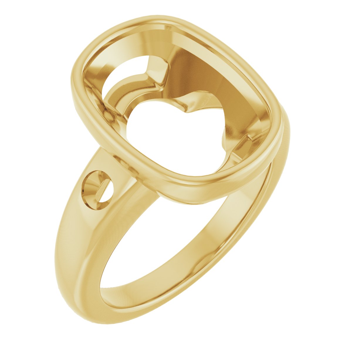 Bezel-Set Accented Engagement Ring