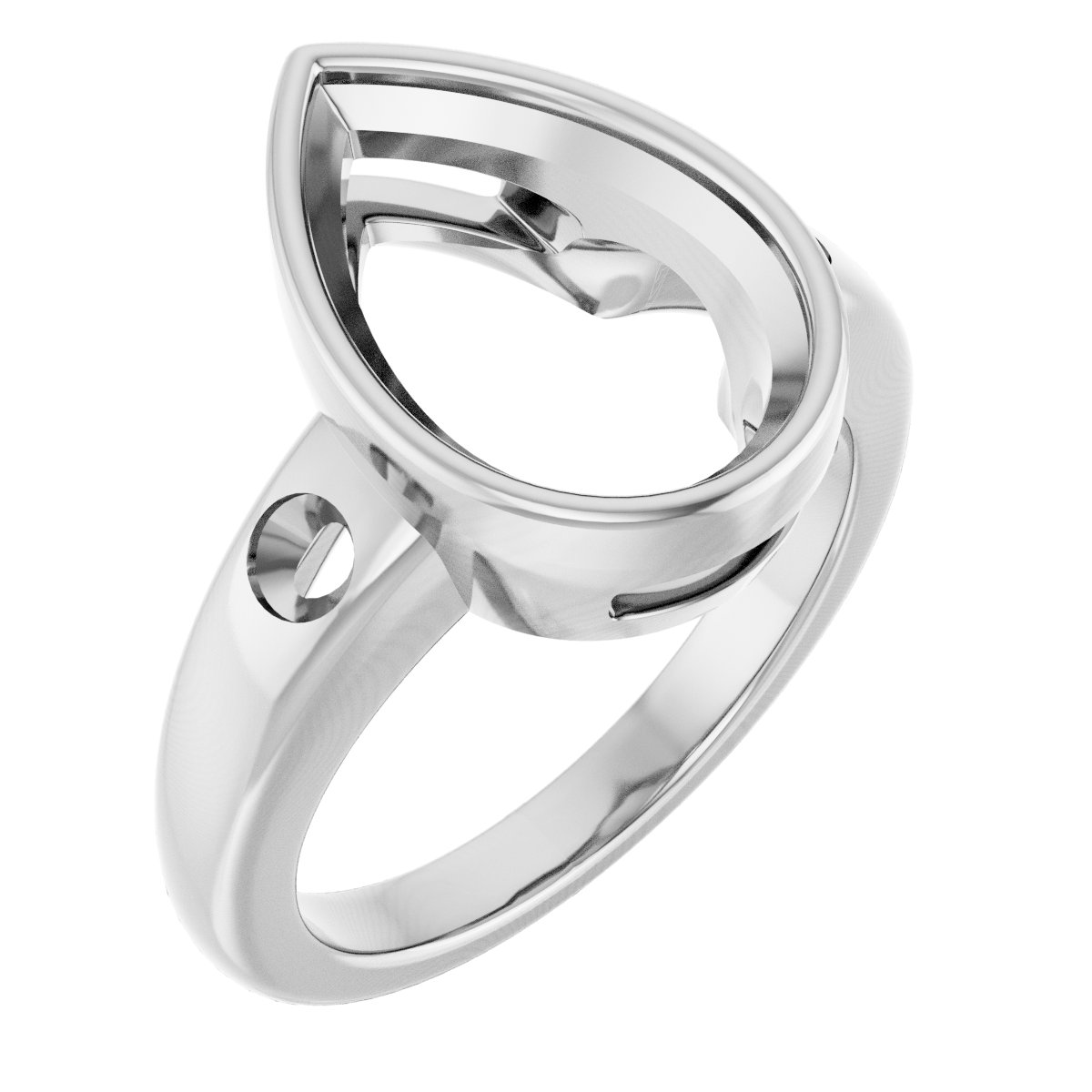 Bezel-Set Accented Engagement Ring