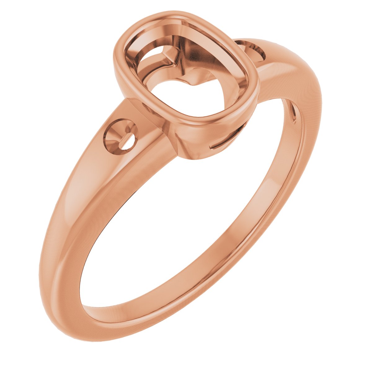 Bezel-Set Accented Engagement Ring