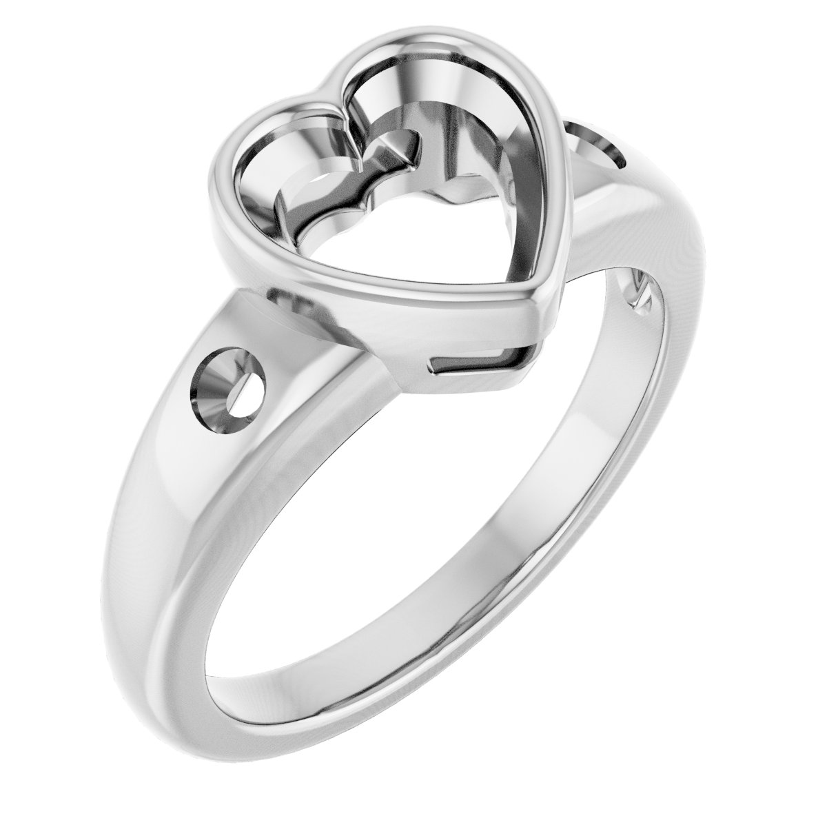 Bezel-Set Accented Engagement Ring
