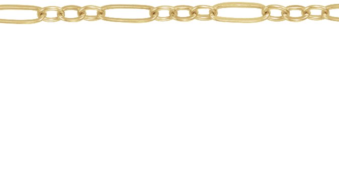 14K Yellow Gold-Filled 1.8 mm Figaro Chain by the Inch view 2