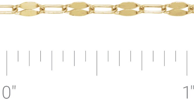 2.5 mm Paperclip-Style Keyhole Chain by the Inch