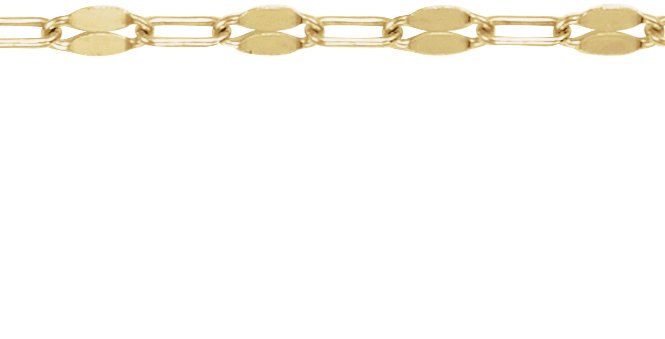 2.5 mm Paperclip-Style Keyhole Chain by the Inch view 2