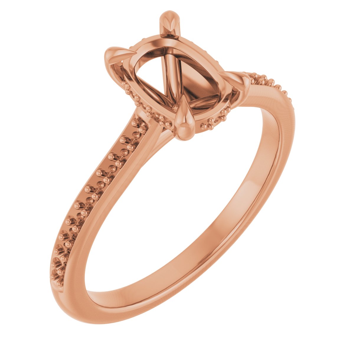 Claw-Prong Hidden Halo-Style Engagement Ring