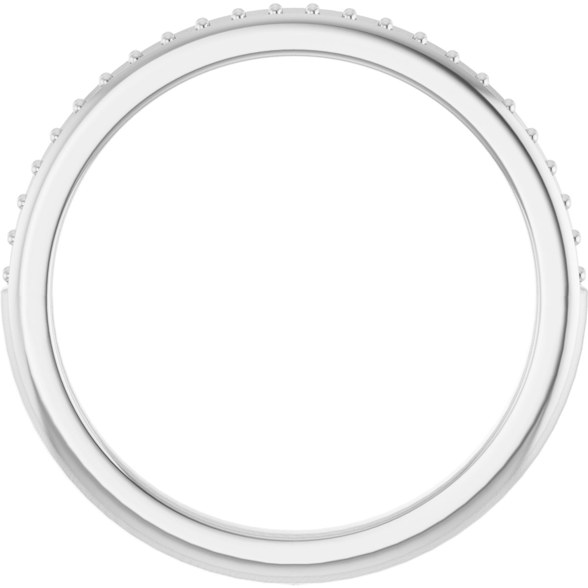 Band Mounting for 6x6 mm Square Ring view 2