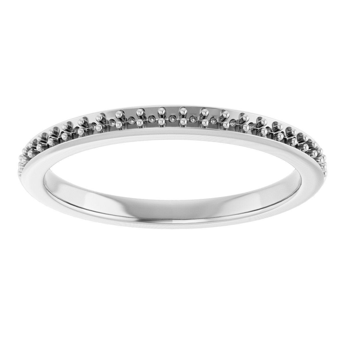 Band Mounting for 6x6 mm Square Ring view 3