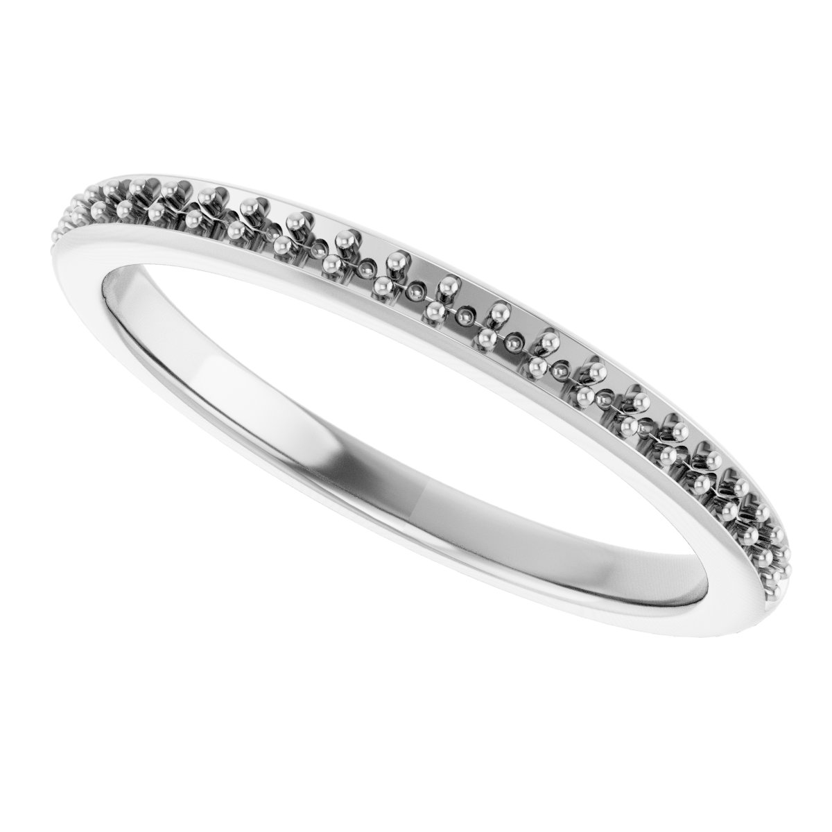 Band Mounting for 6x6 mm Square Ring view 5