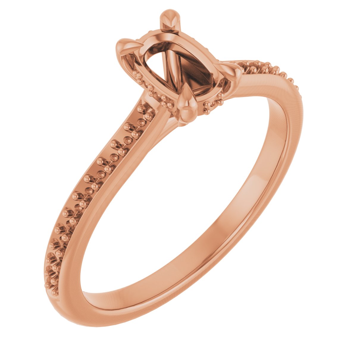 Claw-Prong Hidden Halo-Style Engagement Ring