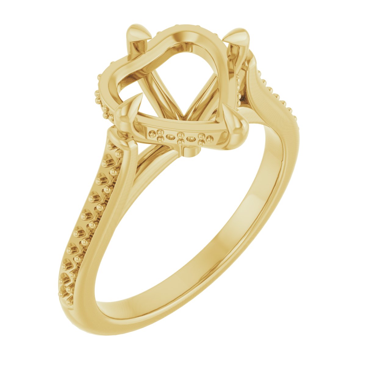 Claw-Prong Hidden Halo-Style Engagement Ring