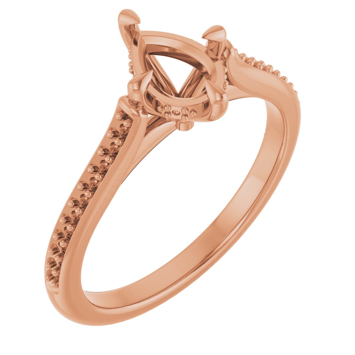 Claw-Prong Hidden Halo-Style Engagement Ring