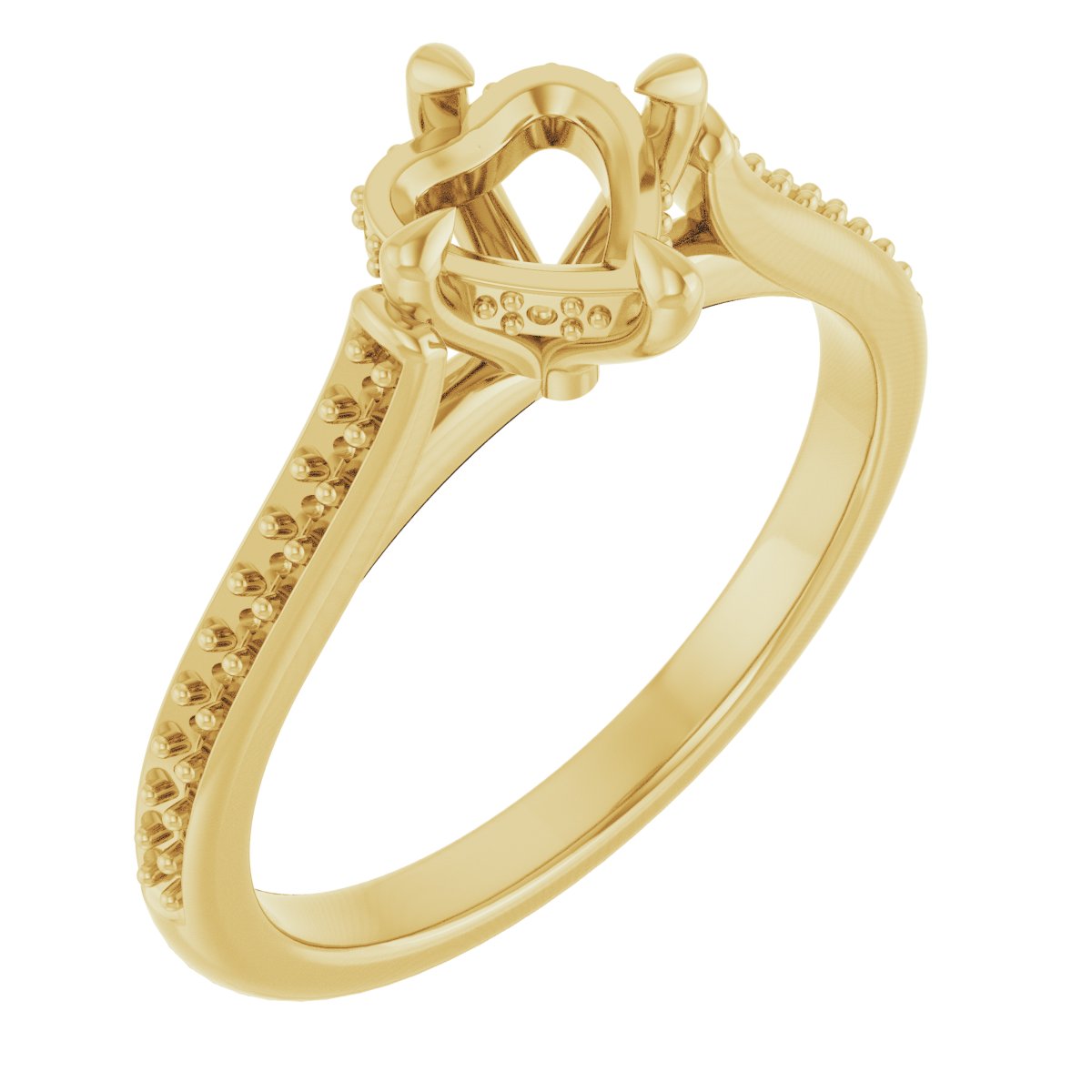 Claw-Prong Hidden Halo-Style Engagement Ring