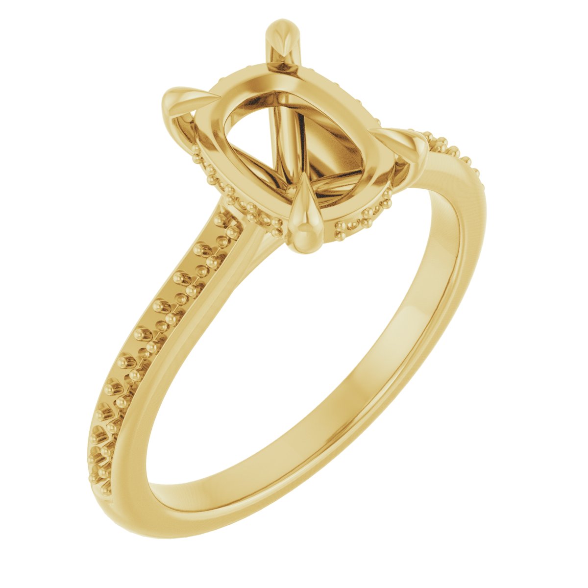 Claw-Prong Hidden Halo-Style Engagement Ring