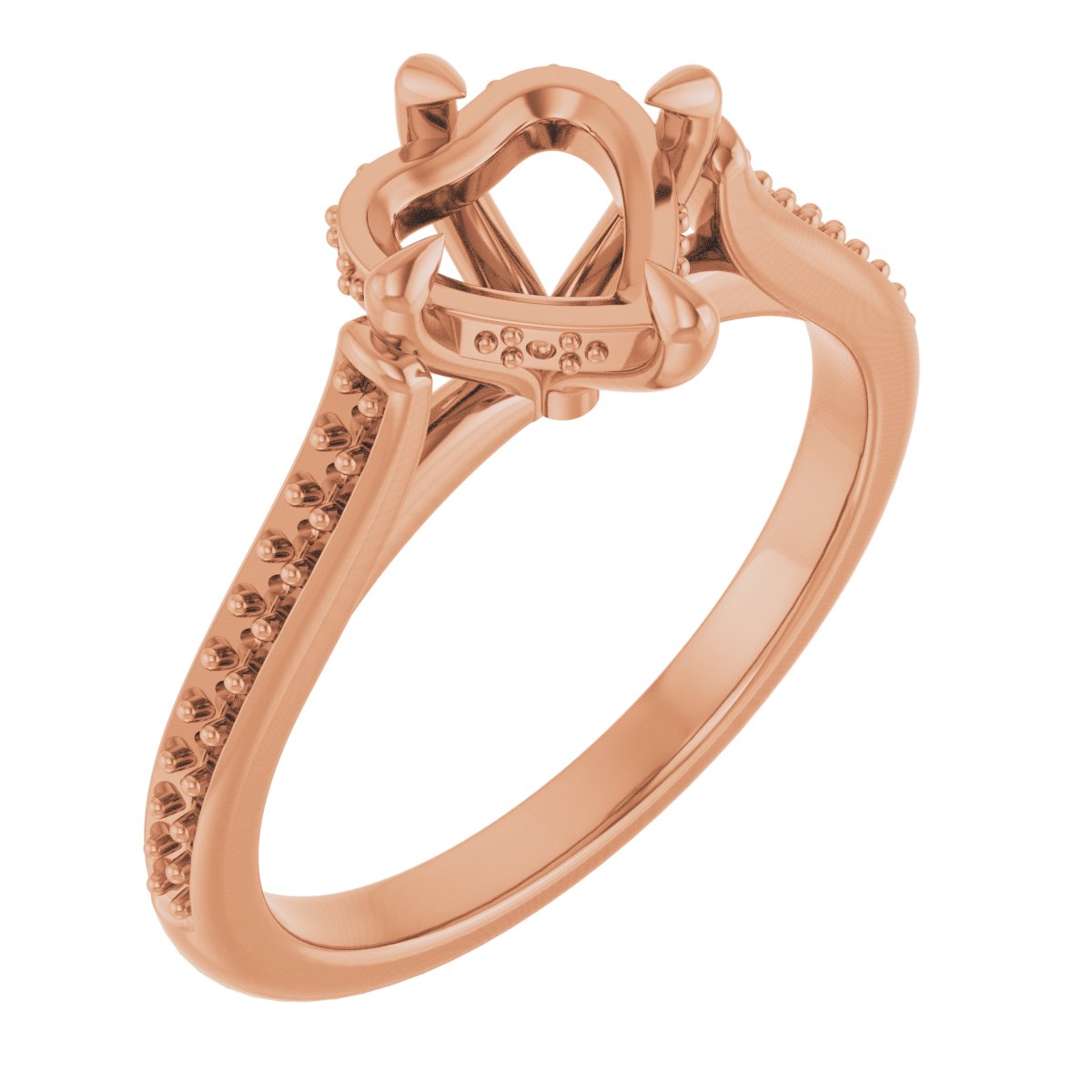 Claw-Prong Hidden Halo-Style Engagement Ring