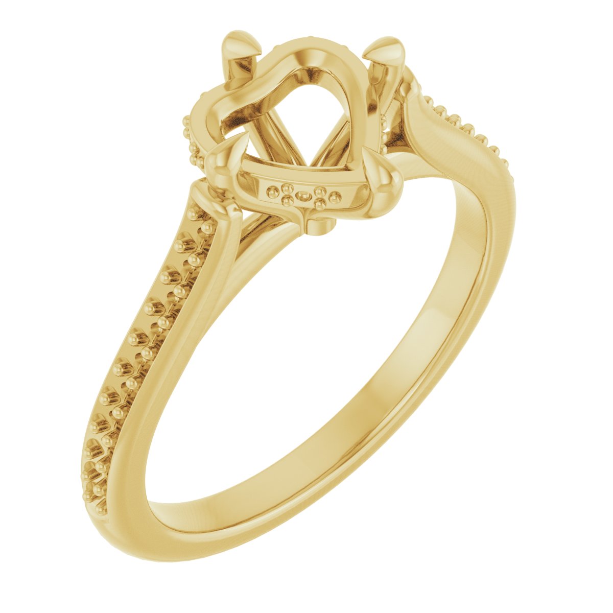 Claw-Prong Hidden Halo-Style Engagement Ring
