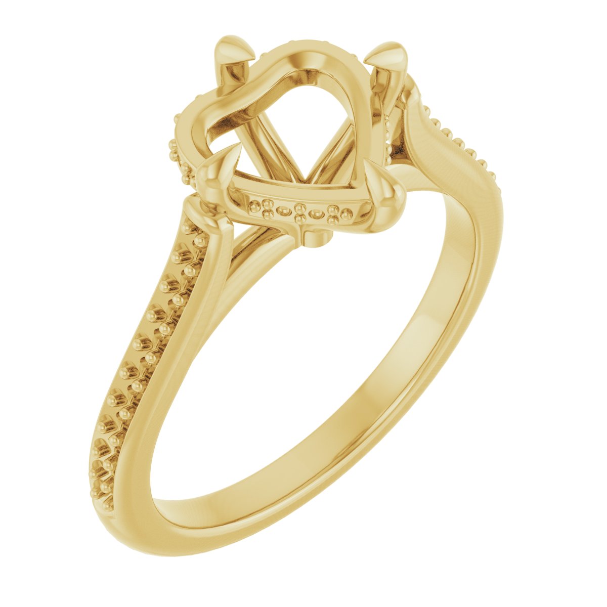 Claw-Prong Hidden Halo-Style Engagement Ring