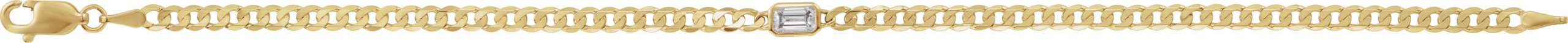 14K Yellow Gold Natural Diamond Link 7 Bracelet