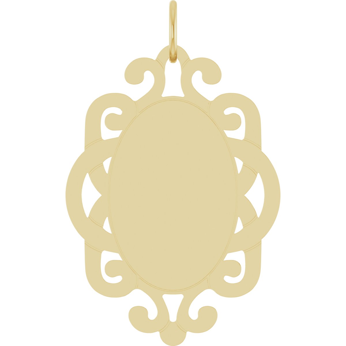 Engravable Vintage-Inspired Pendant
