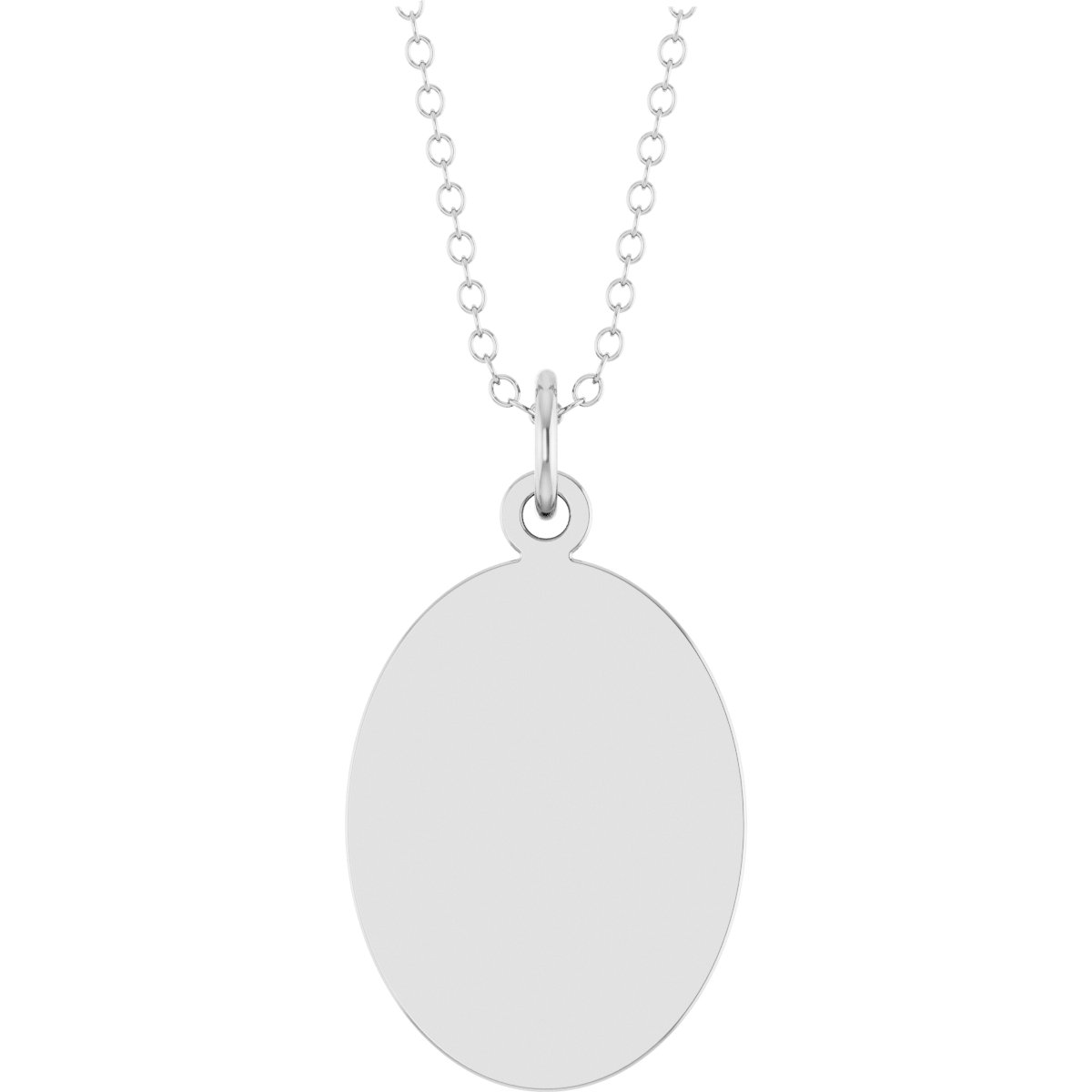 Engravable Oval Necklace or Pendant