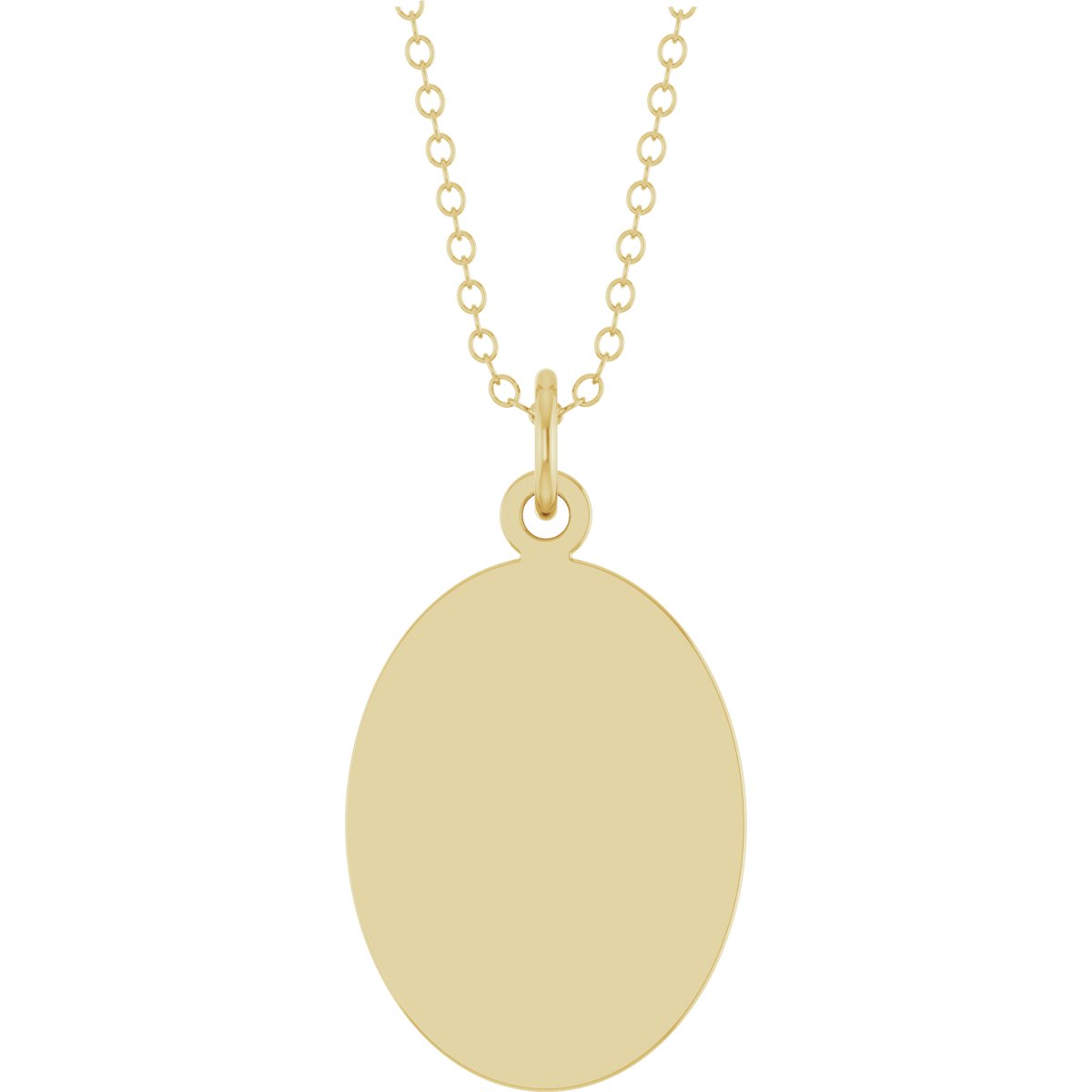 Engravable Oval Necklace or Pendant