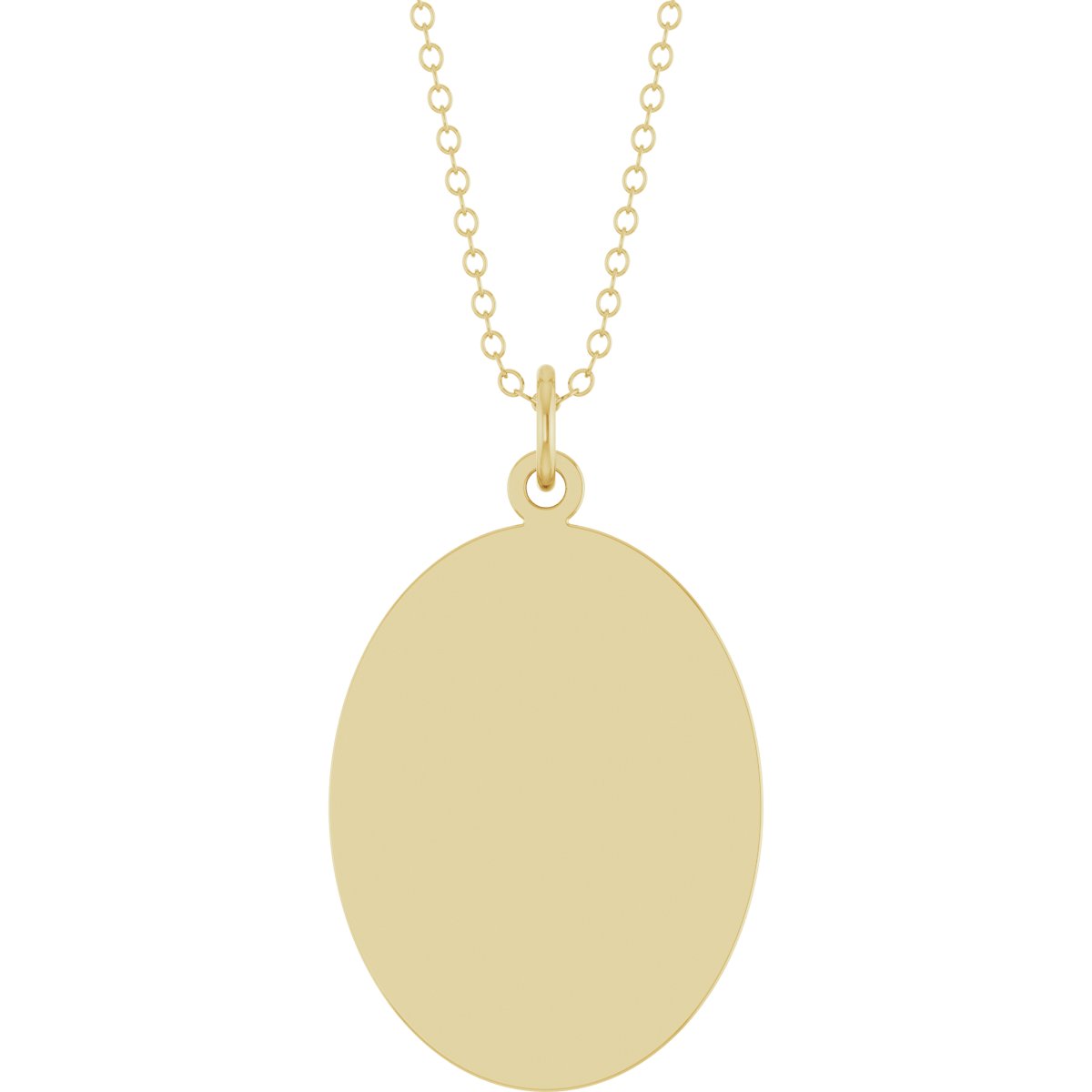 Engravable Oval Necklace or Pendant