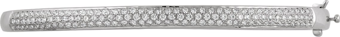 14K White 1 CTW Natural Diamond Pave- Bracelet