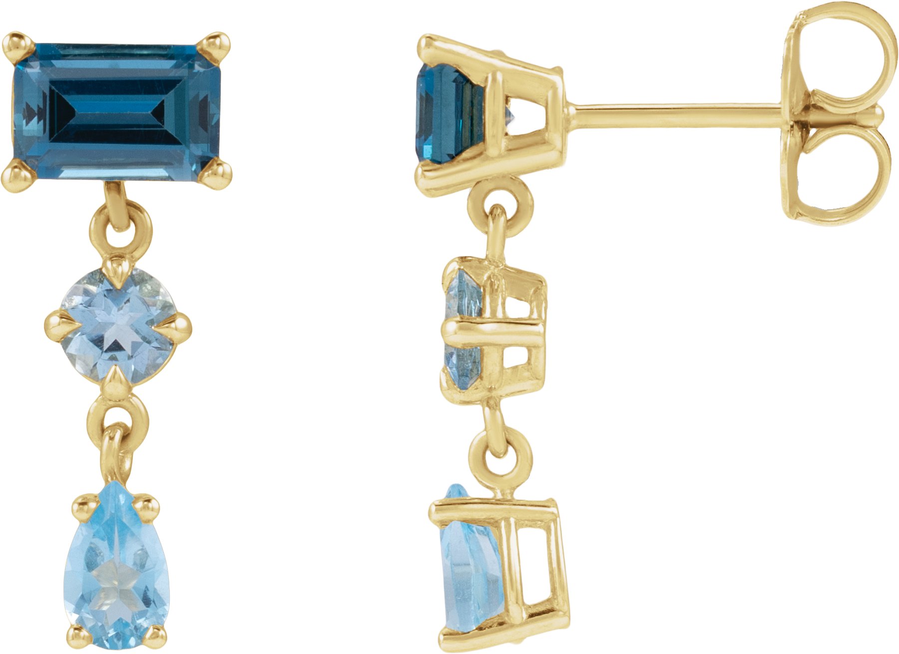 Multi-Shape Dangle Earrings