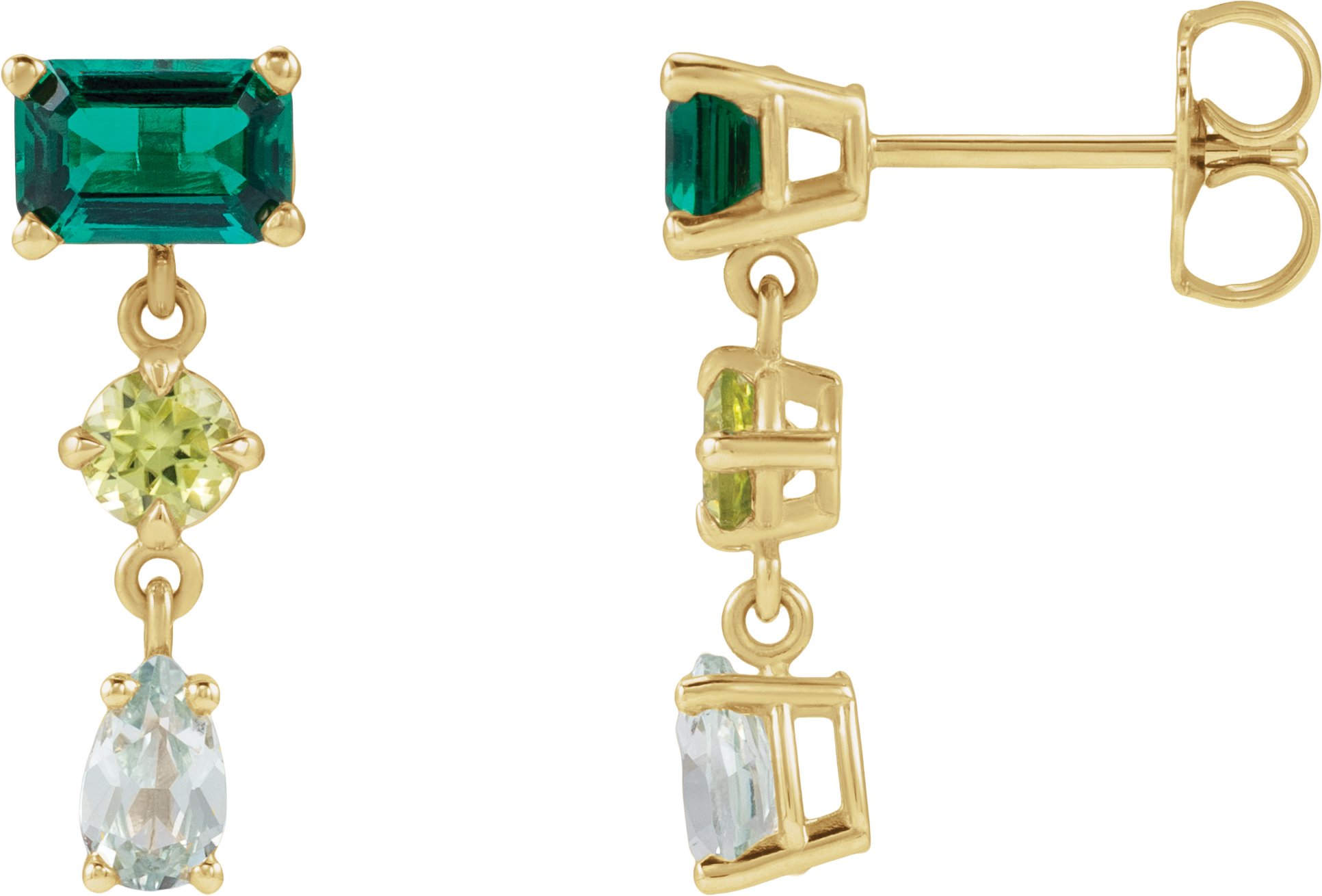 Multi-Shape Dangle Earrings