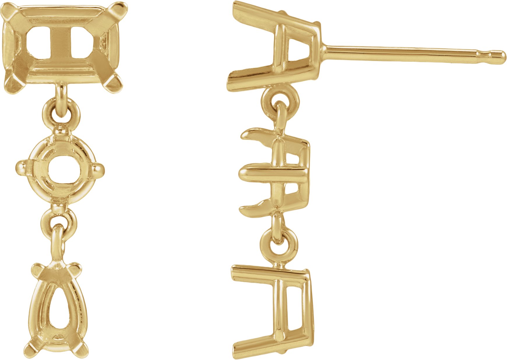 Multi-Shape Dangle Earrings