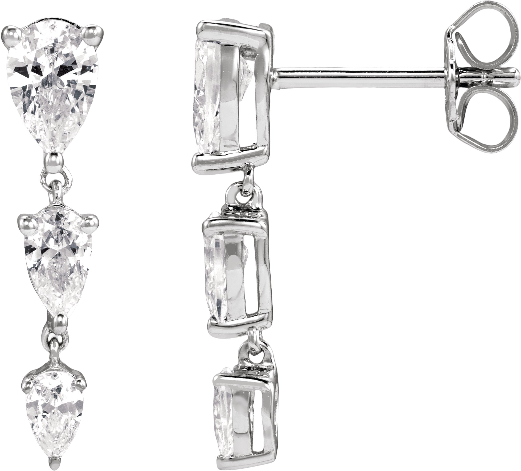 Three-Stone Earrings