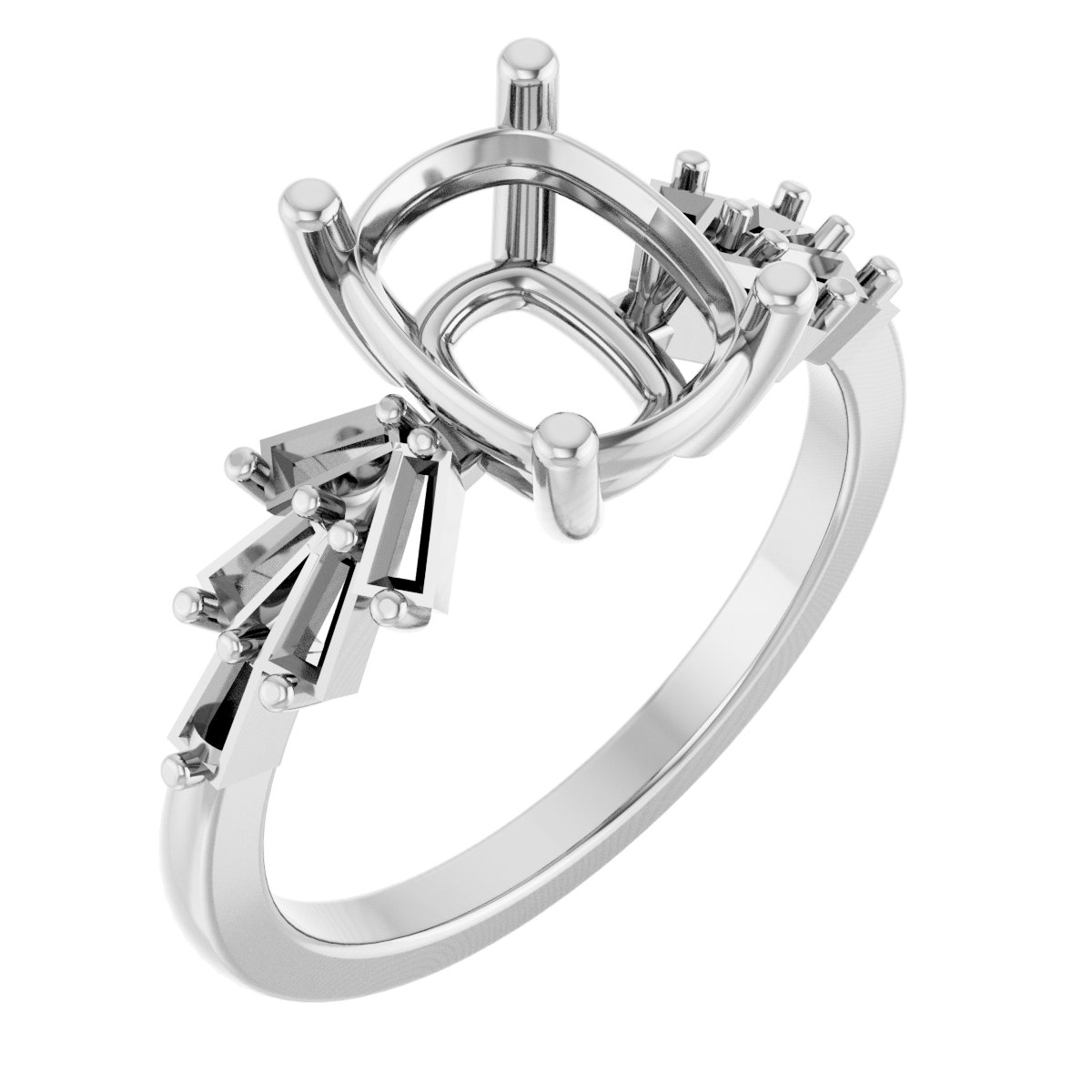 Accented Engagement Ring or Band