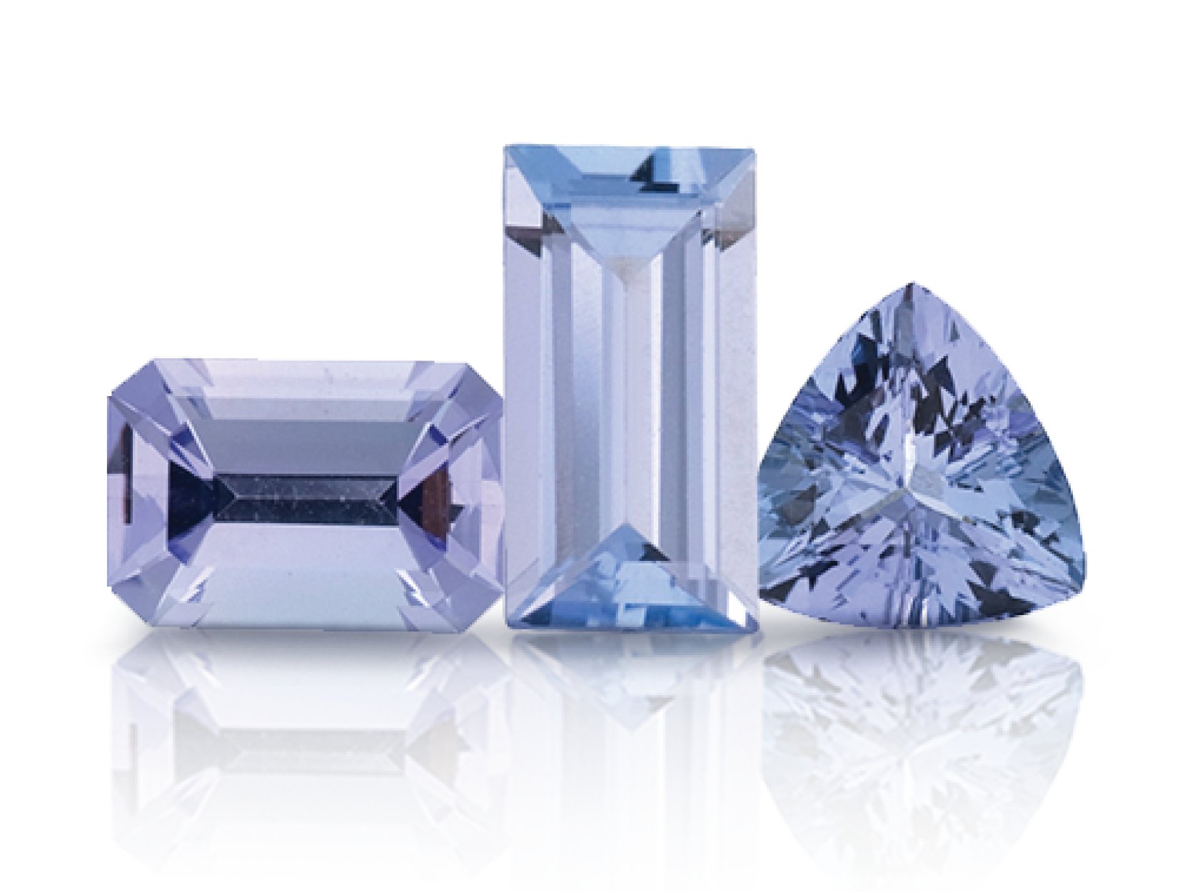 Faceted Tanzanite stones
