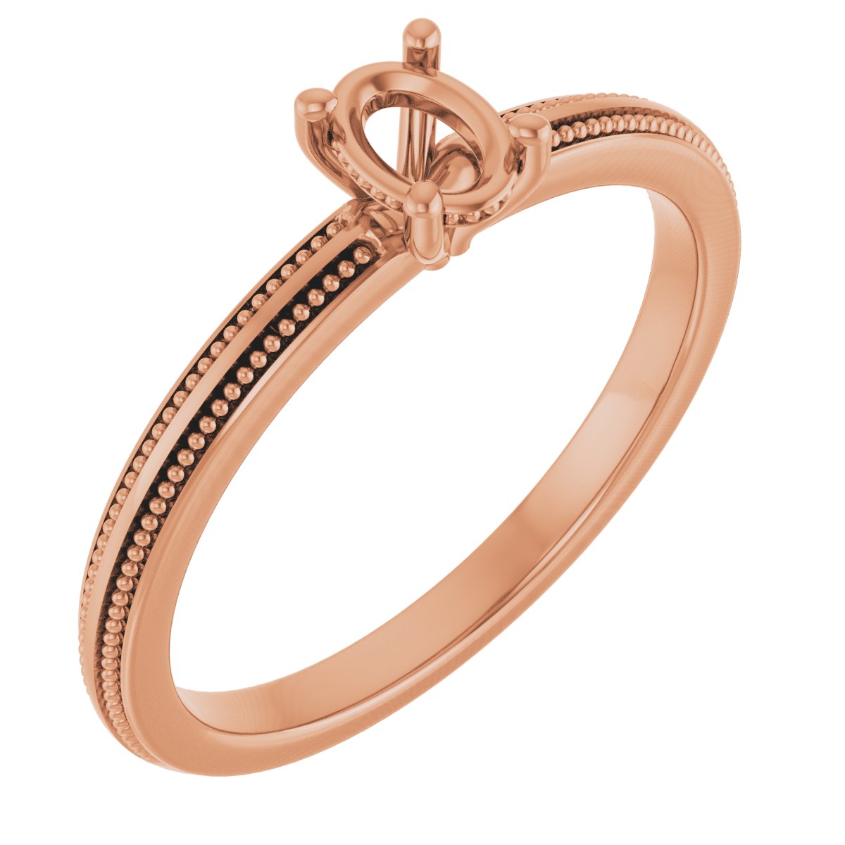 Solitaire Milgrain Engagement Ring