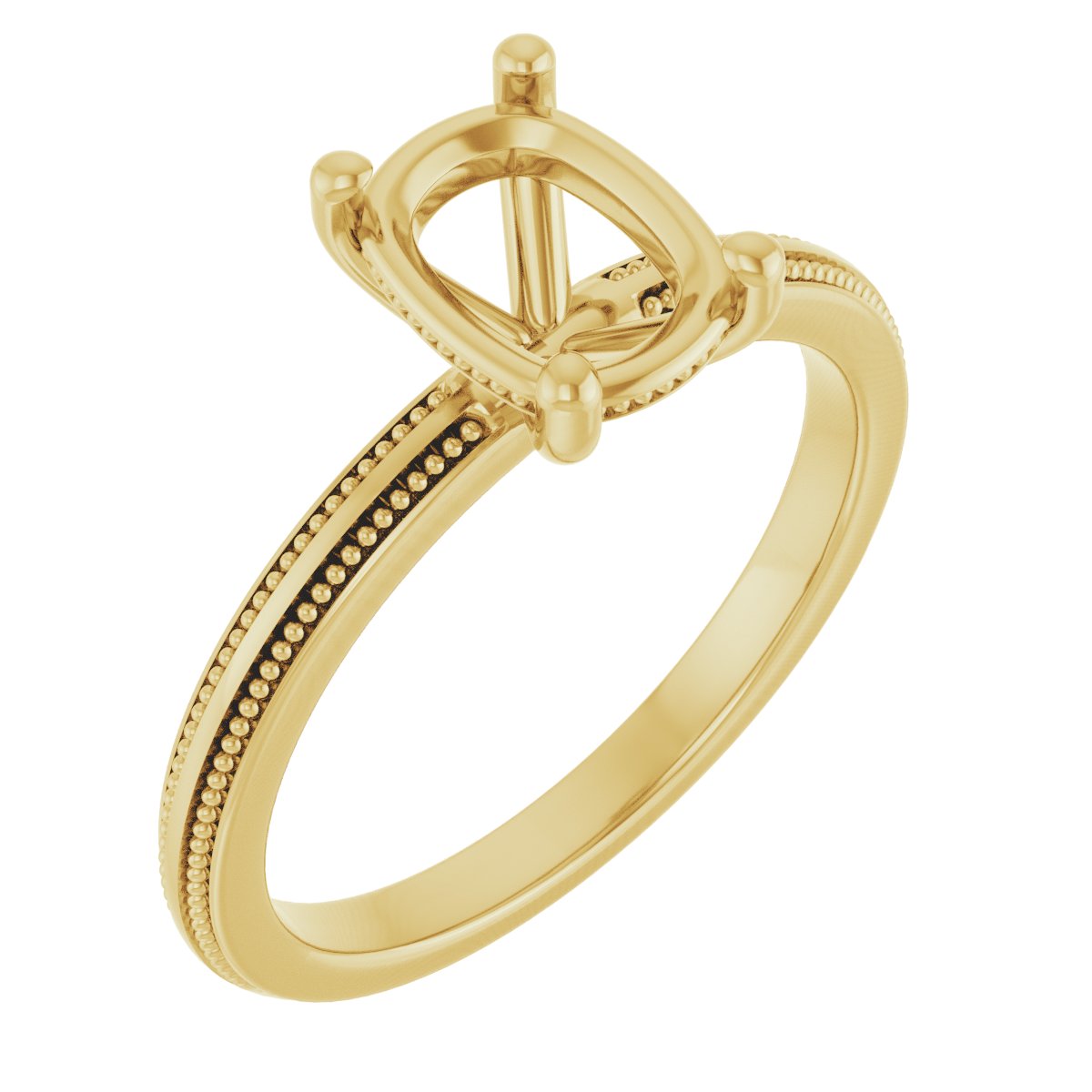 Solitaire Milgrain Engagement Ring