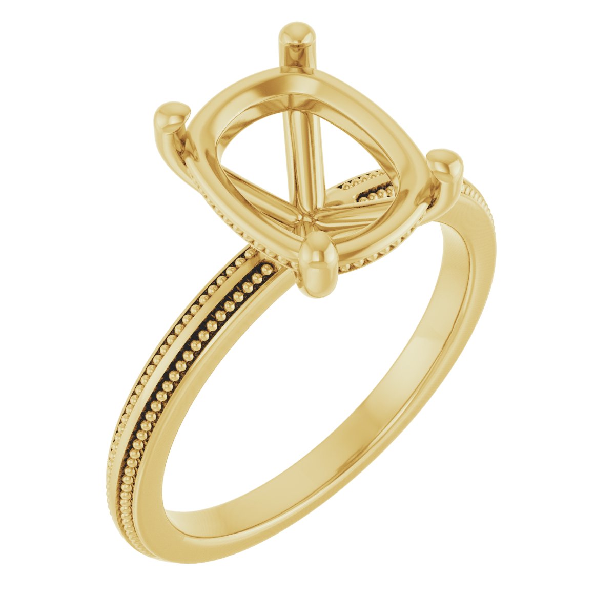 Solitaire Milgrain Engagement Ring