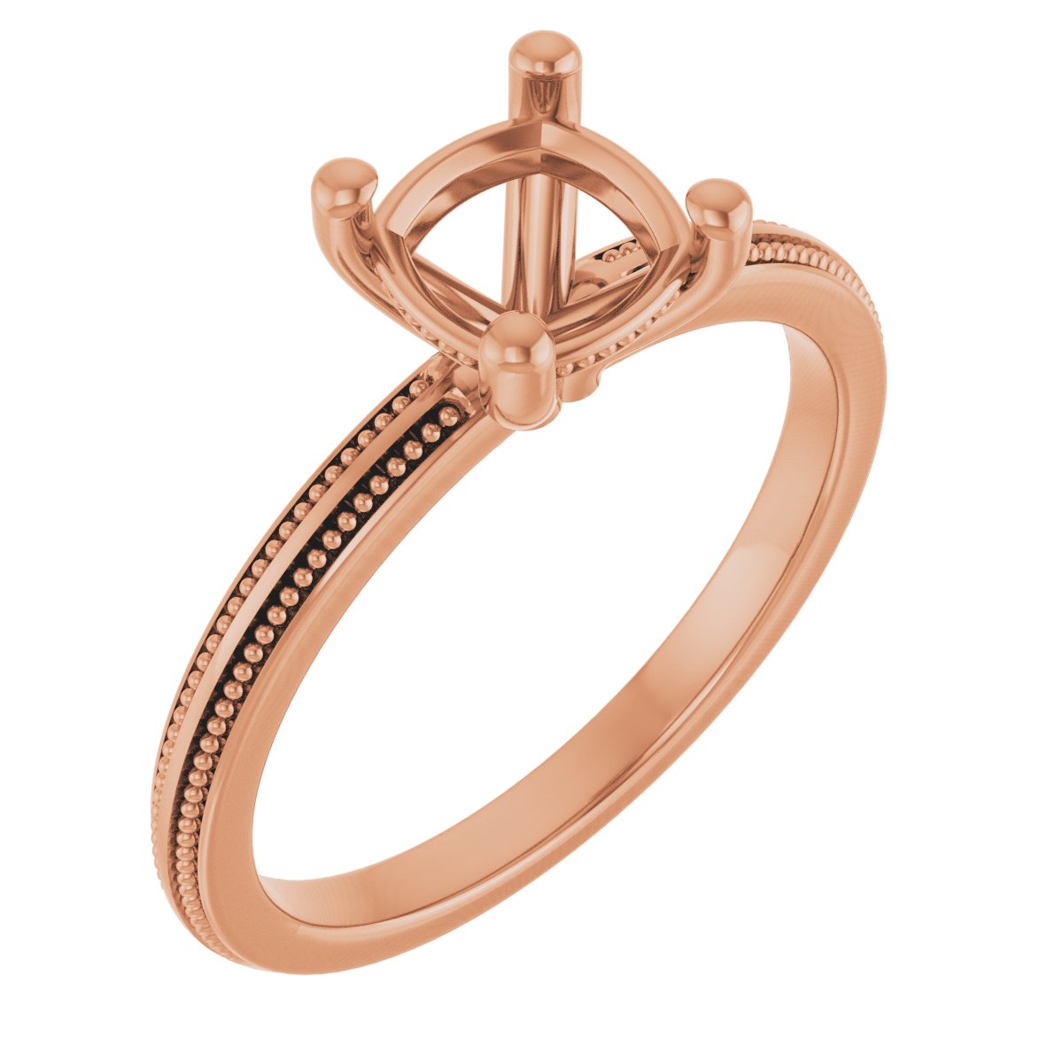 Solitaire Milgrain Engagement Ring
