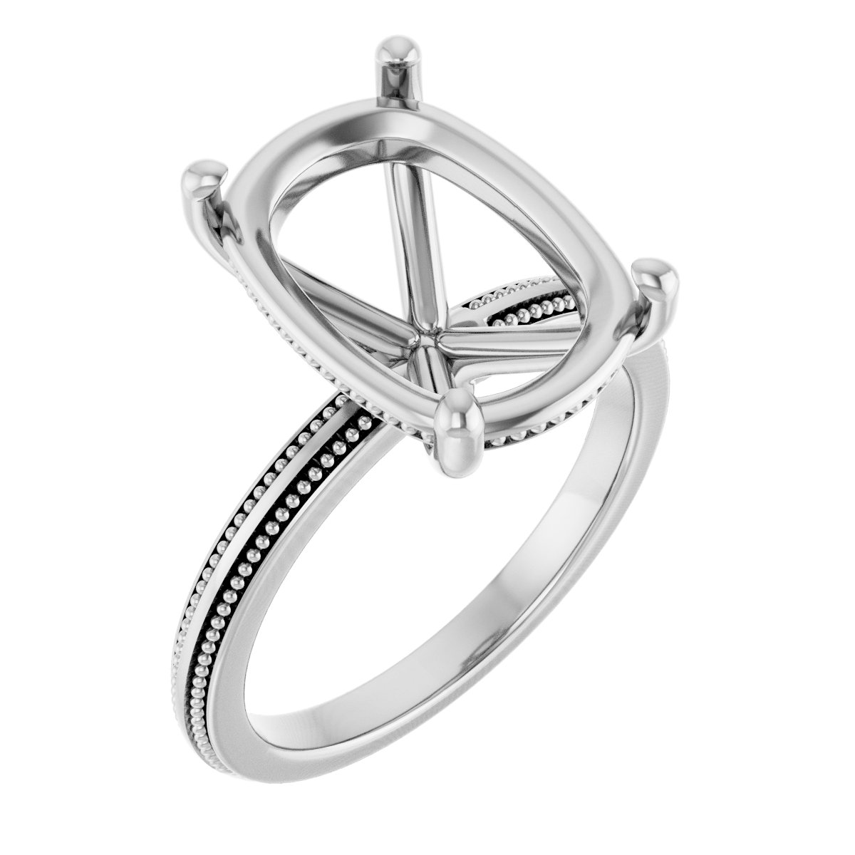Solitaire Milgrain Engagement Ring