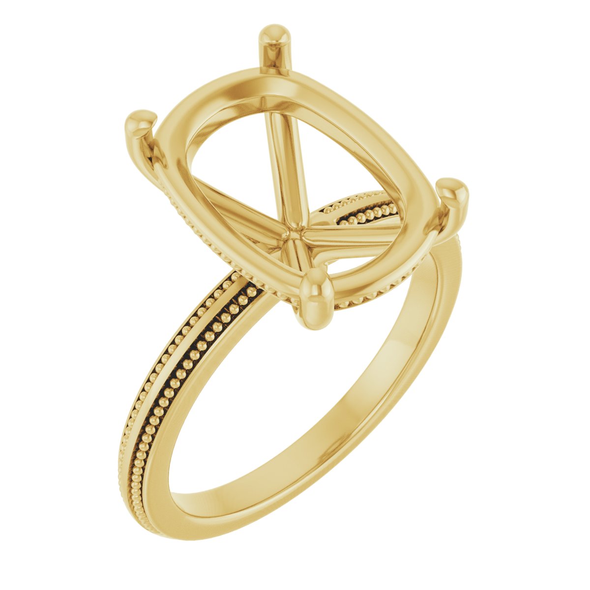 Solitaire Milgrain Engagement Ring