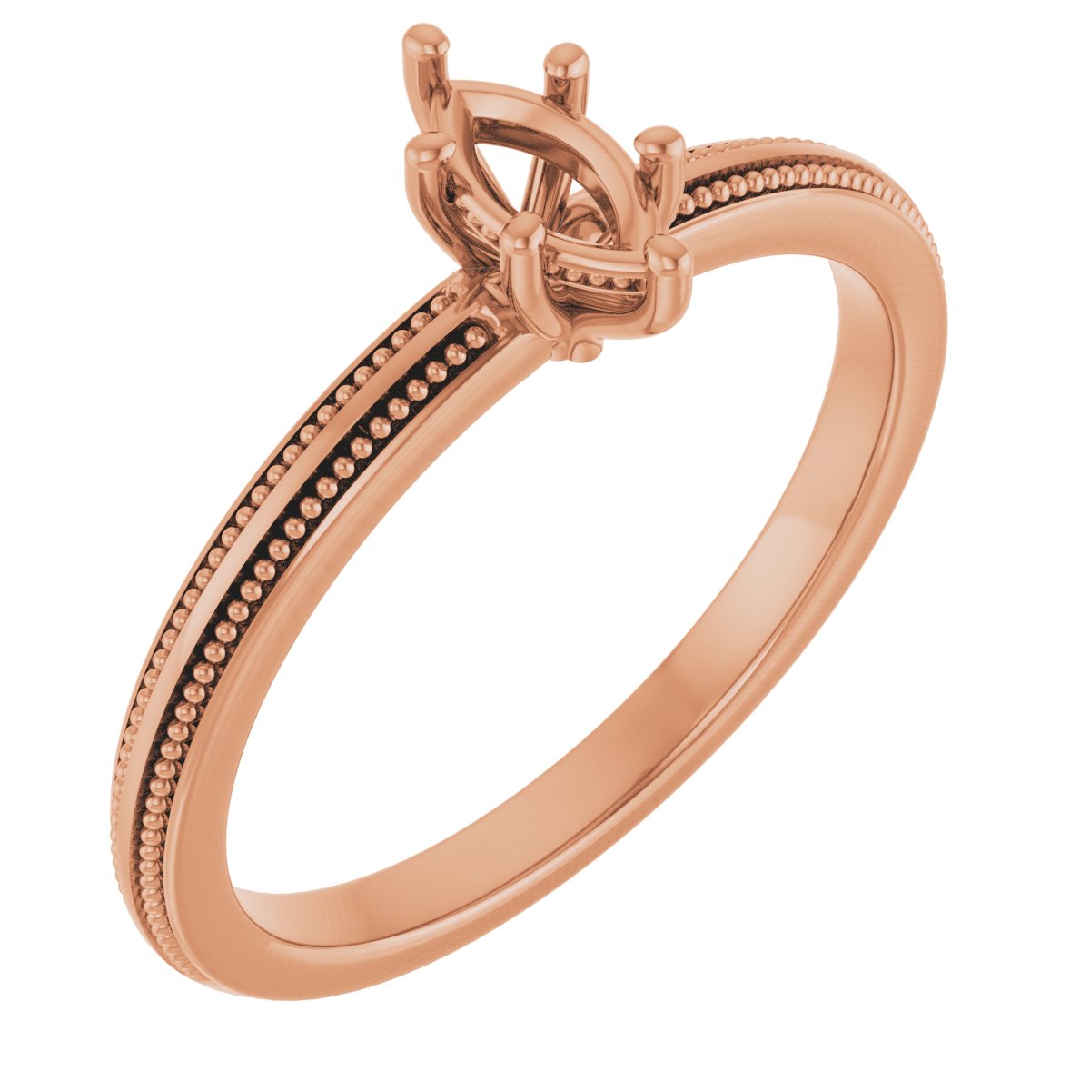 Solitaire Milgrain Engagement Ring