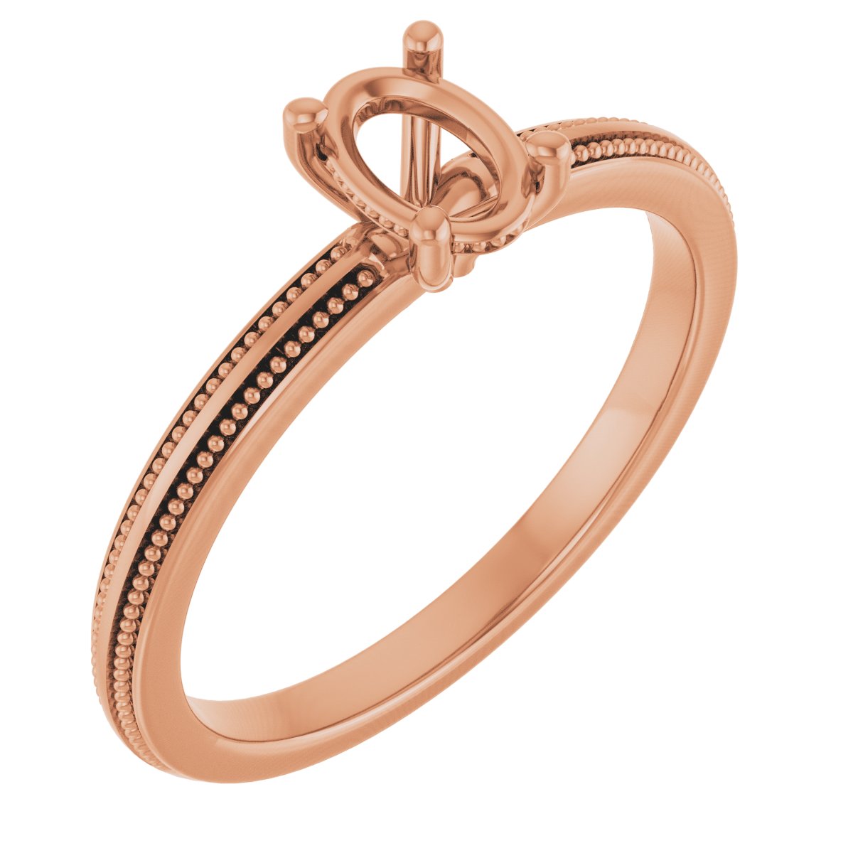 Solitaire Milgrain Engagement Ring