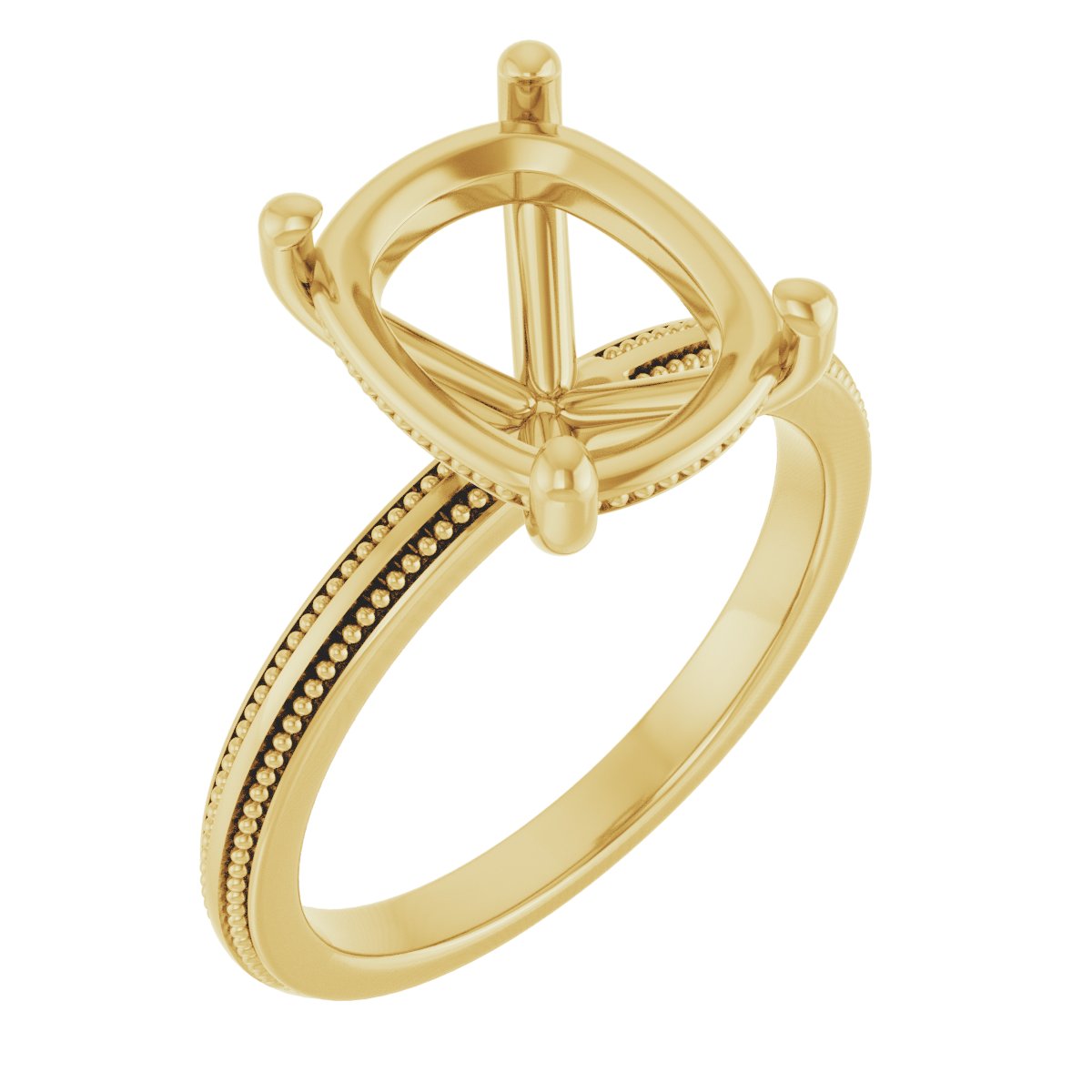 Solitaire Milgrain Engagement Ring