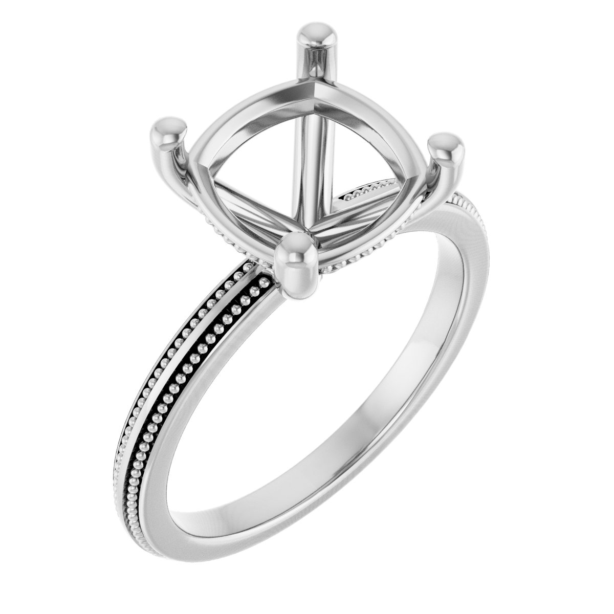 Solitaire Milgrain Engagement Ring